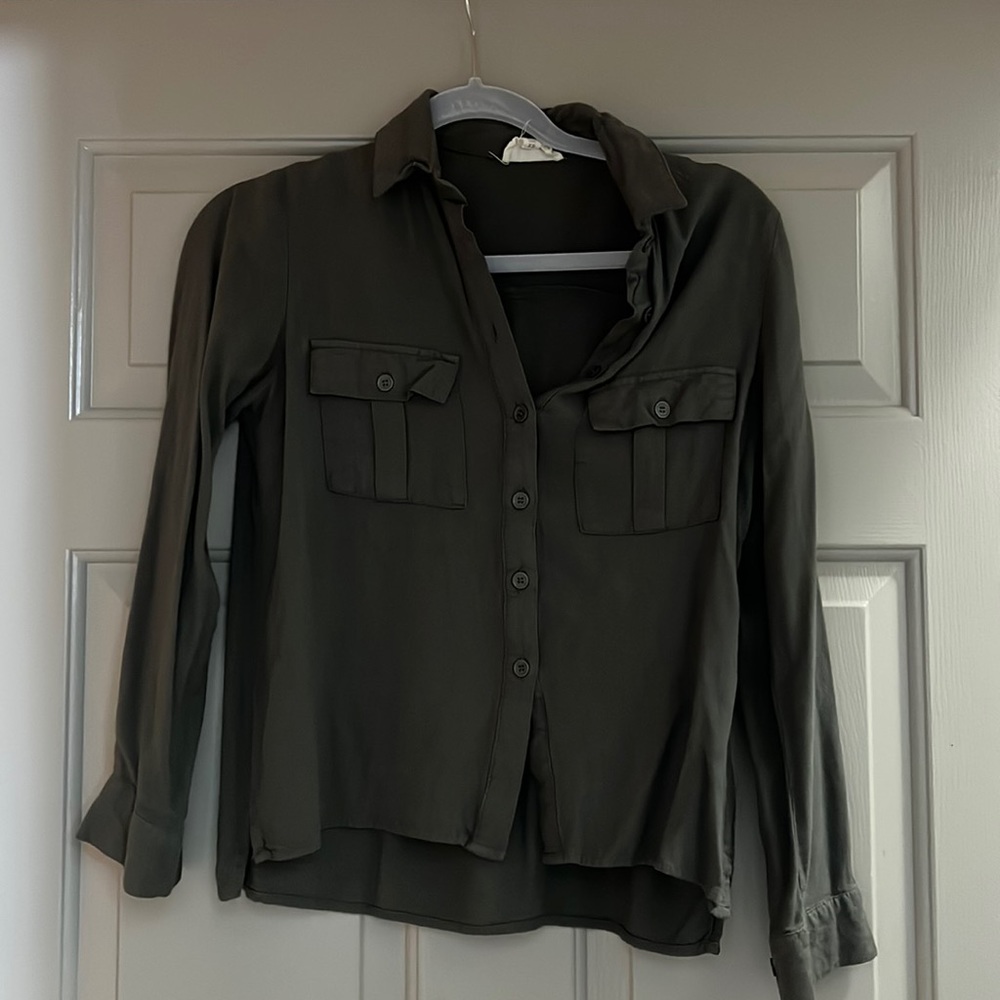 Olive green cute top